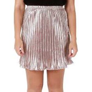 Dex pleated glossy mini skirt 1X